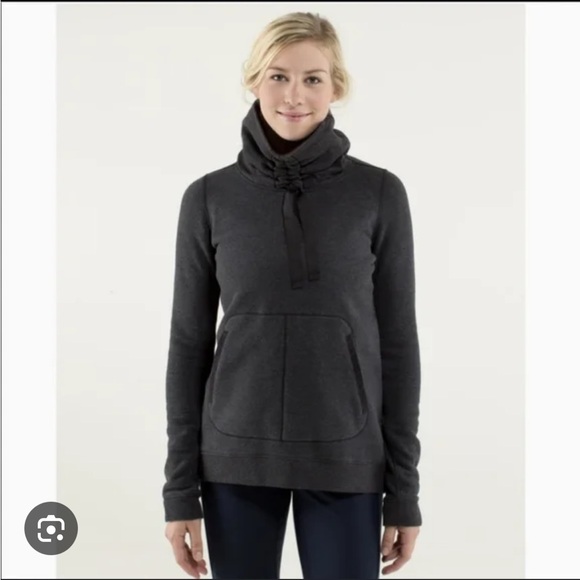 Lululemon Avenue Pullover Heathered Black / Black - Picture 1 of 5